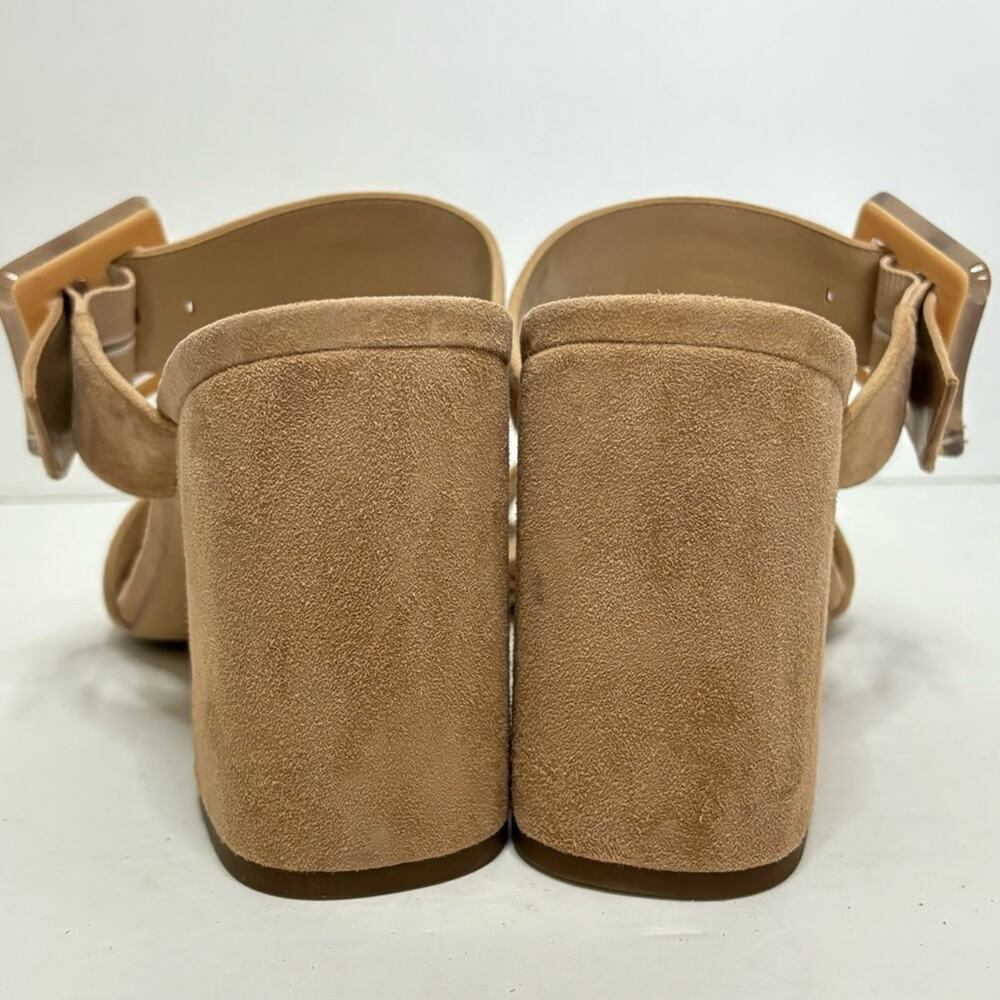 Sam Edelman Dalton Tan Suede Buckle Strap Block Heel Sandal 10 - Picture 8 of 12